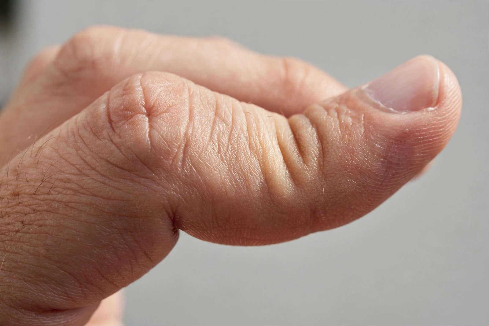 Closeup of hands cracking knuckles