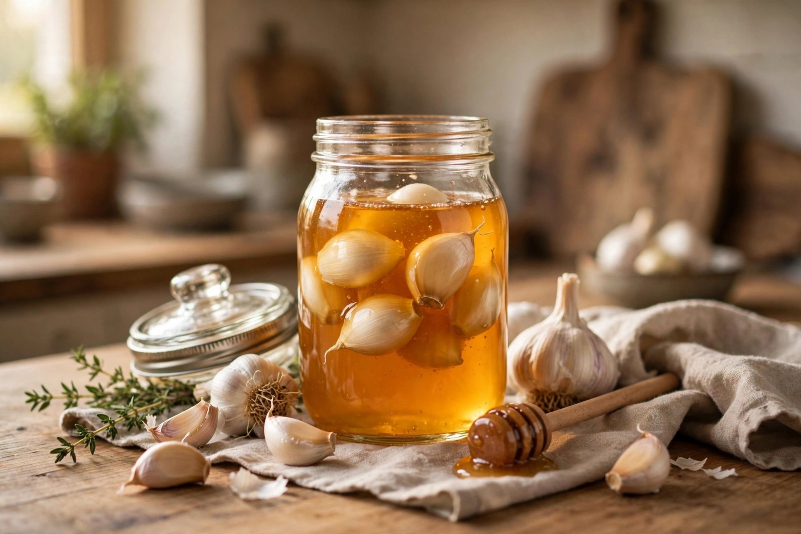 Crushed garlic cloves