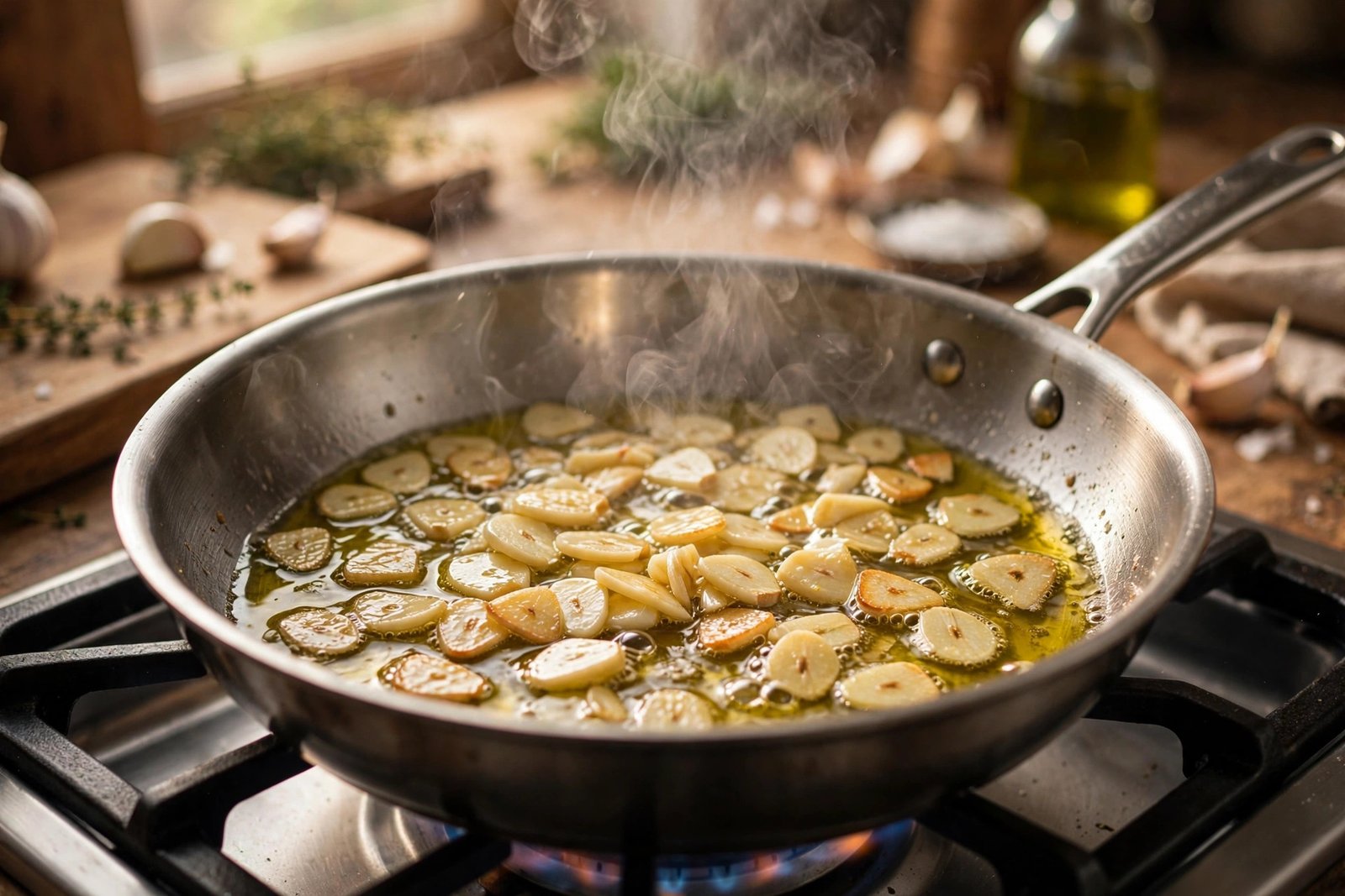Garlic used in daily cooking